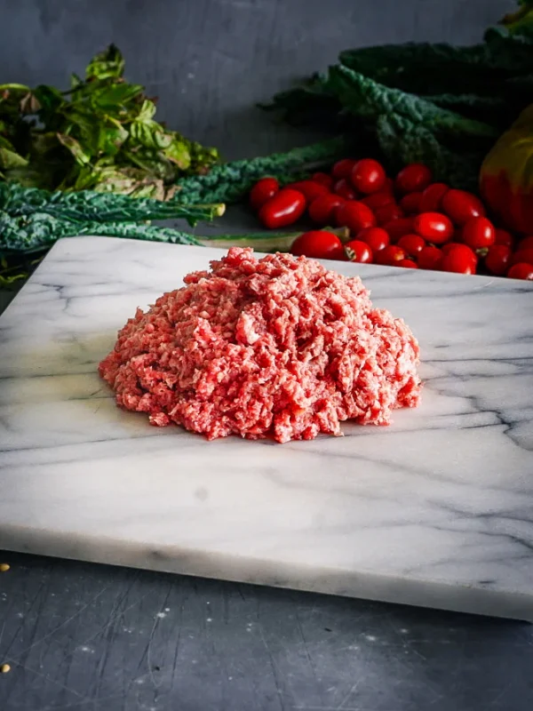 Grassfed Ground Beef and Pastured Pork Bacon 50/50